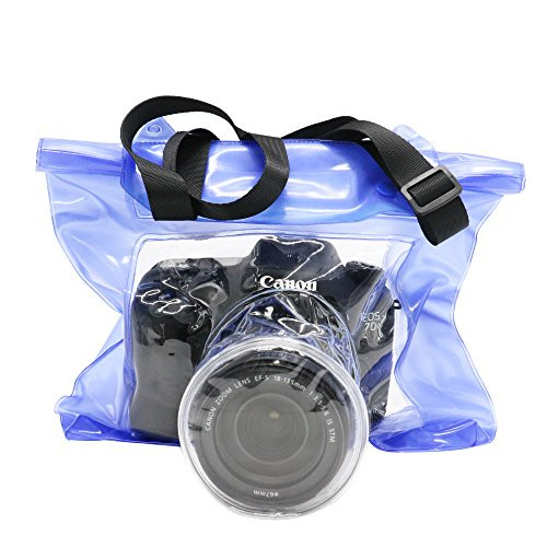 IDS DSLR SLR Camera Waterproof Bag Underwater Housing Case Pouch Bag for Canon Nikon etc.(Blue)