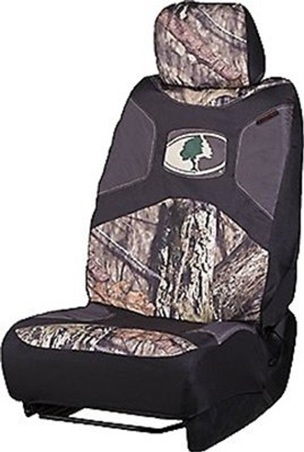 Mossy Oak Camo Seat Cover, Low Back, Black/Country, Single