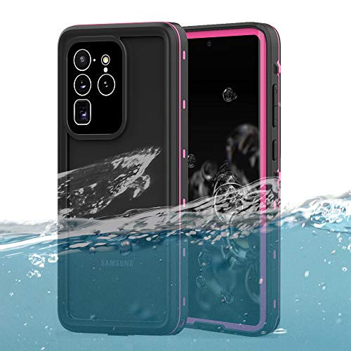 Galaxy S20 Ultra Waterproof Case, ZERMU Shockproof Snowproof Cover IP68 Full Body Protection Crystal Transparent Built-in Screen Protector Underwater Waterproof Case for Samsung Galaxy S20 Ultra 6.9"