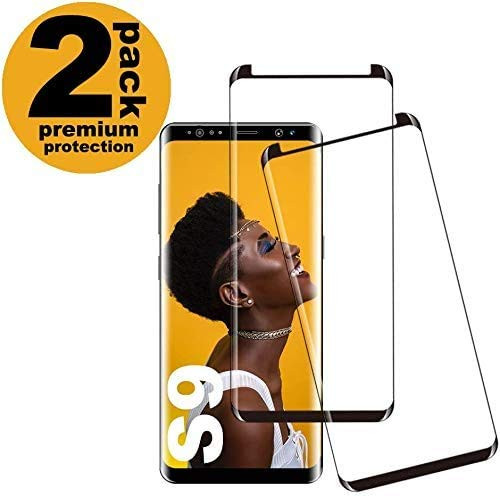 SETHAO Galaxy S9 Screen Proetctor, [2-Pack] Premiun 3D Tempered Glass [Case Friendly] [Ultra Clear] [9H Hardness] [Bubble-Free] Screen Protector for Samsung Galaxy S9