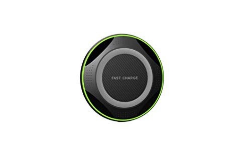 Wireless Charger Qi-Certified 10W Max Fast Wireless Charging Pad for iPhone 11/11 Pro/11 Pro Max/XS MAX/XR/XS/X/8 Samsung S20/Note 11/10/S10/S9 AirPods Pro Cargador Inalambrico (Black/Silver)