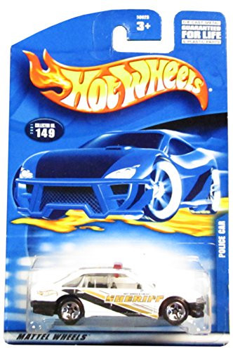 Hot Wheels 2001 Police Car #149 Mainline WHITE 1:64 Scale