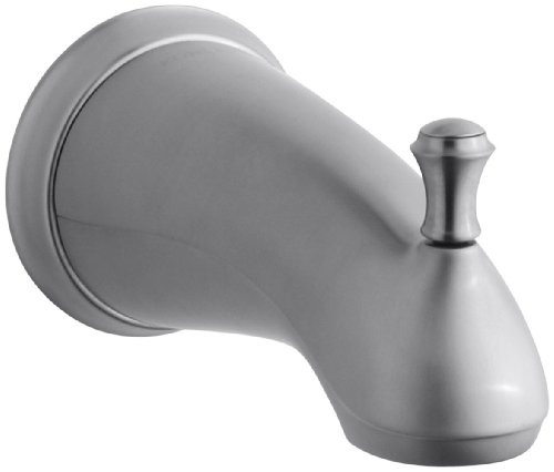 KOHLER K-10281-4A-G Forte Diverter Bath Spout with Traditional Lever Handles and Slip-Fit Connection, Brushed Chrome