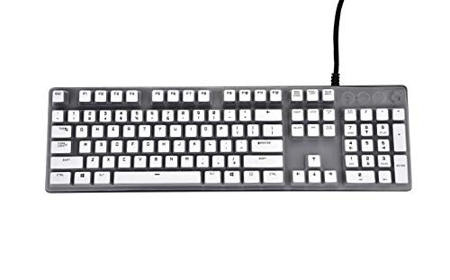 KeyCover - Keyboard Cover Compatible with Logitech G810 G610 G512 G413 G213 Mechanical Gaming Keyboard - White