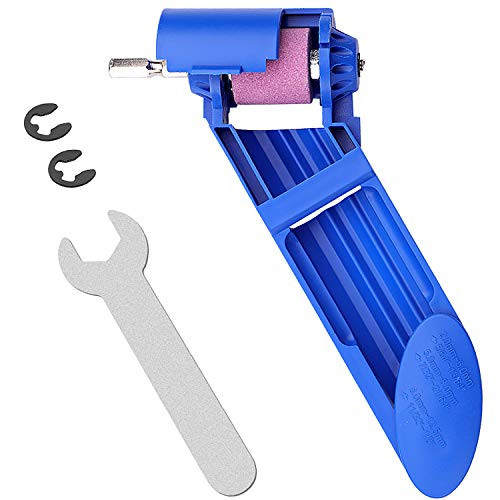 PAGOW Drill Bit Sharpener and Wrench, 5/64-1/2 Corundum Grinding Wheel for Iron-based Drill Bit, Powered Drill Polishing Wheel Drill Bit Sharp