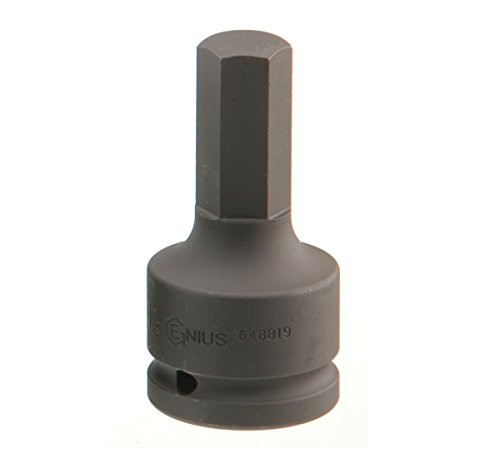 Genius Tools 648824 3/4" Dr. 24mm Hex Impact Bit Socket, 88Mml