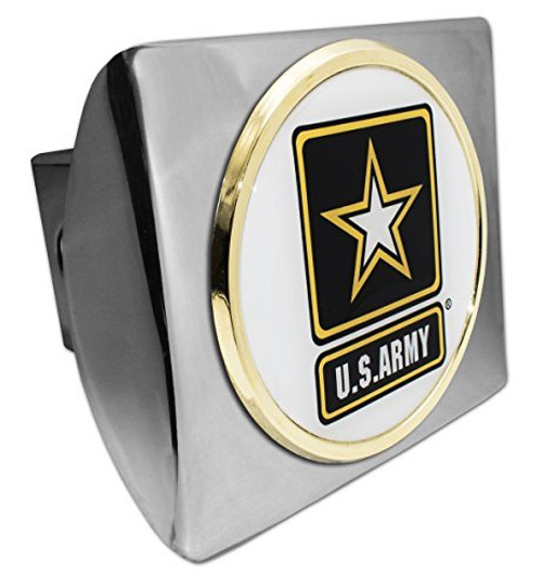 Elektroplate Army Emblem on Chrome Hitch Cover