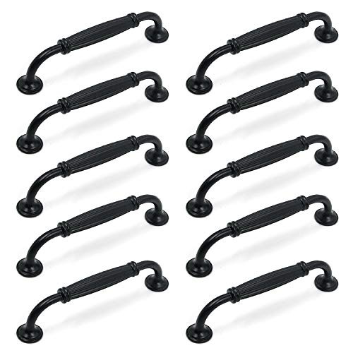 Karcy Pull Handles for Dresser Drawers Black Barn Door Handles and Pulls Black Barn Door Handles and Pulls Center to Center 5 in Pack of 10