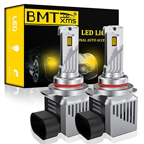 BMTxms 9005 LED Headlight Bulbs 1:1 Design Headlamp 12000LM 6500K Xenon White HB3 Extremely Bright LED Car Headlights, Pack of 2