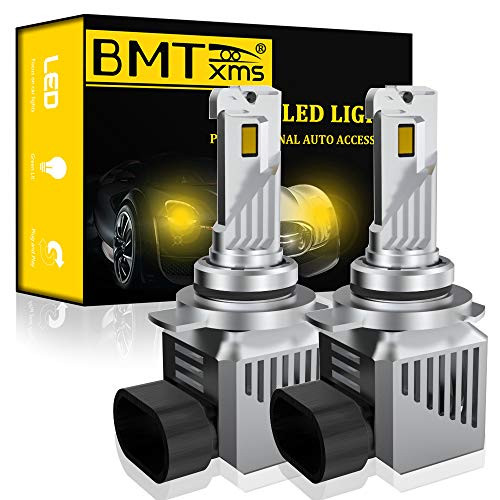 BMTxms 9006 LED Headlight Bulbs 1:1 Design Headlamp 12000LM 6500K Xenon White HB4 Extremely Bright LED Car Headlights, Pack of 2