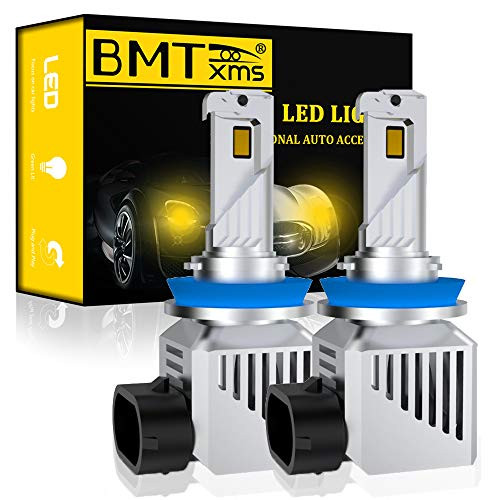 BMTxms H11 H8 H9 LED Headlight Bulbs 1:1 Design Headlamp 12000LM 6500K Xenon White Extremely Bright LED Car Headlights, Pack of 2