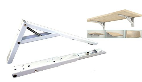 Accessbuy Folding Spring Loaded Supports Wall mount Support for Undermount Sinks,Microwave, Beds and Other Furniture (12inch)