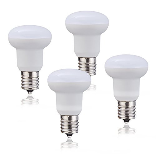(Pack of 4) LED Light Bulb R14 E17 25Watt R14 120Voits Lava bulb Equilvalent Edison 3W Light Bulb Base,Nuture White 4000k for Ceiling Fan and other indoor decorative lighting,Non-Dimmable