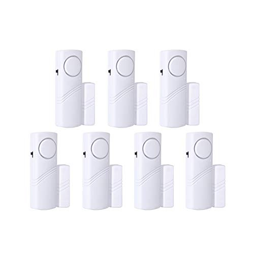 Door Window Alarm, Burglar Alarm, Home Security Wireless Magnetic Sensor Anti-Theft Alarm (7pcs)