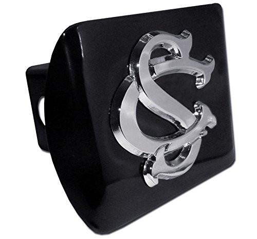 University of South Carolina METAL interlocking "SC" emblem on black METAL Hitch Cover