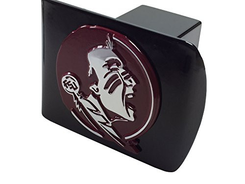 Florida State University METAL emblem (with maroon trim) on black METAL Hitch Cover (updated logo) Florida State University METAL emblem (with maroon trim) on black METAL Hitch Cover (updated logo)