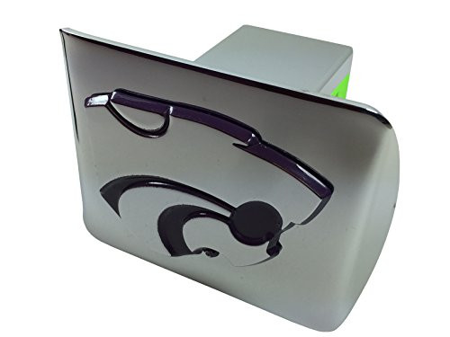 Kansas State University METAL emblem (chrome with purple trim) on chrome METAL Hitch Cover Kansas State University METAL emblem (chrome with purple trim) on chrome METAL Hitch Cover