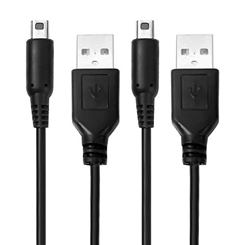 Compatible for 3DS Charger Cable Charging Cable Fit for Nintendo New 3DS XL New 3DS 3DS XL 3DS New 2DS XL New 2DS 2DS XL 2DS DSi DSi XL Power Charger Cable Cord (2 Pack)