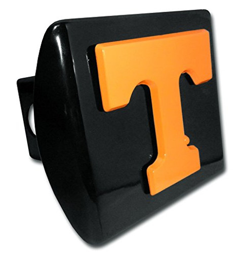 Tennessee orange METAL "T" emblem black METAL Hitch Cover