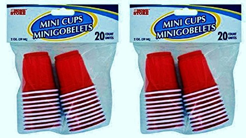 Mini Red Plastic Cups, 40-ct