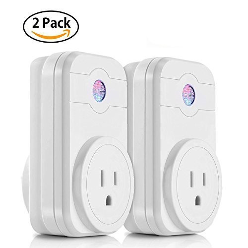 Wifi Smart Plug 2 Packs - Untify Mini Smart Outlet Work with Amazon Alexa & Google Home, Remote Control by Smart Phone with Timer from Anywhere, No Hub Required
