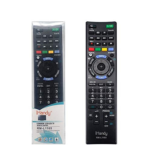 RM-L1165 Sony TV Replacement Remote  Works with All Sony televisions (LED,LCD,Plasma)  Ideal TV Replacement Remote Control with Same Functions as The Original Sony Remote - Black