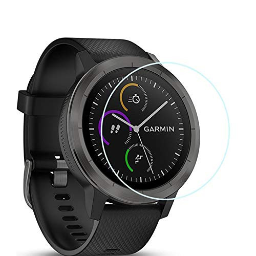 (2-Pack) for Garmin Vivoactive 3 Screen Protector, 2.5D 9H Anti-Scratch Tempered Glass Screen Protector for Garmin Vivoactive 3 Smartwatch