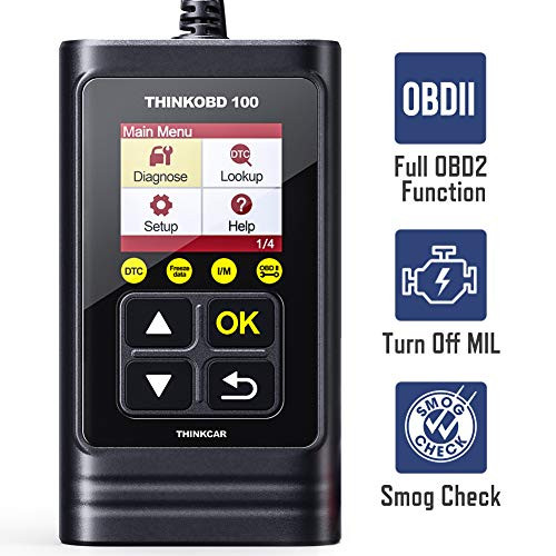 thinkcar THINKOBD 100 OBD2 Scanner Car Engine Fault Code Reader with Full OBD2 Functions, Read/Clear Codes, I/M Readiness, Retrieve VIN for Smog Tests