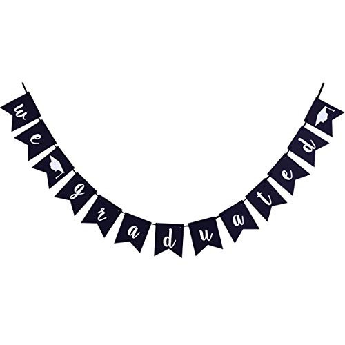 We Graduated Banner for Graduated Party Decoration | Classy and Luxurious Graduation Banner for Graduation Decorations, Grad Party, Large