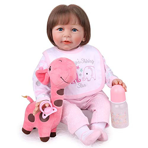 CHAREX Realistic Reborn Baby Dolls, Lifelike Baby Dolls, Weighted Newborn Dolls with Giraffe Gift for Ages 3+