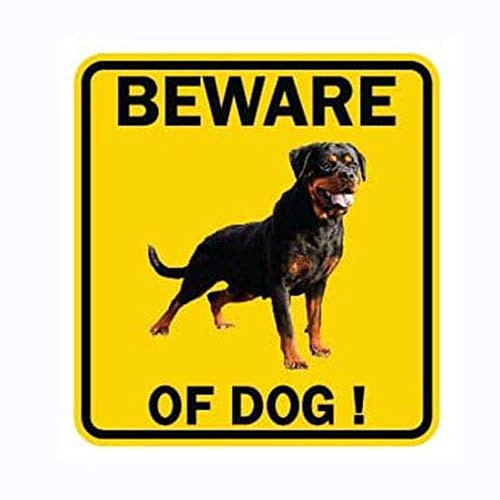 MAMA STICKER Bumper Attention Beware of Dog Rottweiler Yellow Fierce Square Decal Symbol Sign Safety Security Warning Alert Wall Home Fence House BARK Bike Animals Back Truck Van SUV Window Scrapbook