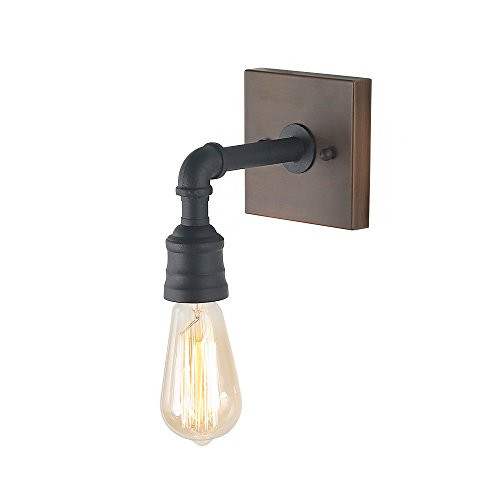 LNC 1-Light Vanity Lights Wall Sconce Black Wall Lamp Industrial Bathroom Wall Lighting