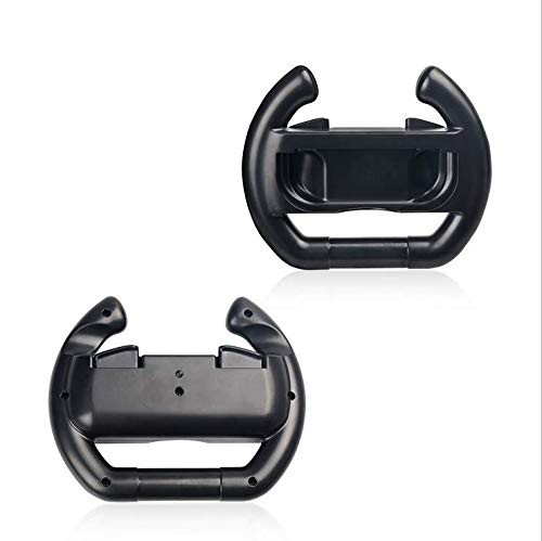 Steering Wheel for Nintendo Switch, [2 Pack] Switch Steering Wheel Controller Handle for Switch Joy-con Mario Kart(Black)