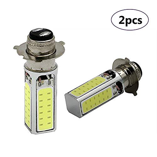 AUTOVIC 2pcs COB LED Headlight Bulb 6000K For Honda ATC110 ATC125M ATC185 ATC200 ATC200E ATC200M TRX125 TRX200SX TRX250 Replace 34901-323-750 34901-HC3-003