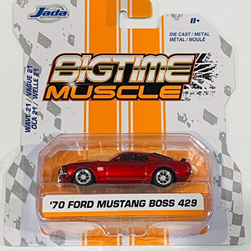 JADA Bigtime Muscle 1:64 Scale Wave 21 '70 Ford Mustang Boss 429, red