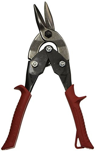 Wright Tool 9P6716L 10" Midwest Aviation Snips, Cuts Left, Red
