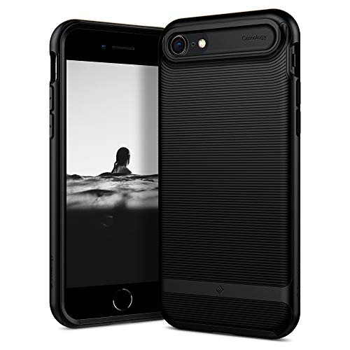 Caseology Wavelength for Apple iPhone SE 2020 Case for iPhone 8 Case (2017) for iPhone 7 Case (2016) - Matte Black