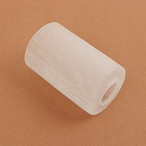 Giluta Frosted Glass Shade Modern Cylinder Crack Style Light Fixture Shade Replacement for Wall Lamps Chandeliers or Ceiling Lamps (with 1-5/8 inch Fitter)