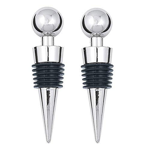 Wine Stoppers, Bottle Stopper for Collection Red Wine Champagne Beer Saver Sealer Stainless Steel, 2pcs