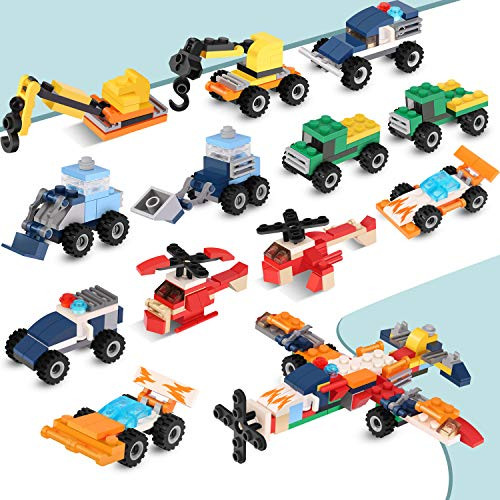 QQPOW Toy Mini Car Building Blocks Sets for Kids,12pcs Vehicles Building Block Sets Party Favors for Boys and Girls,Fillers Carnival Prizes,Birthday Gift,School Rewards QQPOW Toy Mini Car Building Blocks Sets for Kids,12pcs Vehicles Building Block Sets Party Favors for Boys and Girls,Fillers Carnival Prizes,Birthday Gift,School Rewards