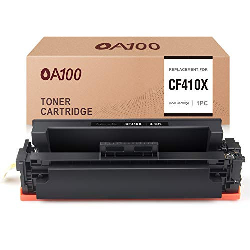 OA100 Compatible Toner Cartridge Replacement for HP 410X 410A CF410X CF410A for Color Laserjet M477FDW M452DW M452NW M452DN M477FDN (Black, High Yield, 1 Pack)