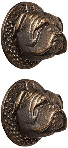 Design Toscano Bulldog Authentic Foundry Iron Door Knocker: Set of Two