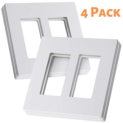 Bates- Screwless Decorator Wall Plates, Two Gang Switch Plate Covers, 4 Pack, Screwless Wall Plates 2 Gang, White Switch Plate Covers, Switch Cover Plate, Wall Switch Cover, Electrical Outlet Cover Bates- Screwless Decorator Wall Plates, Two Gang Switch Plate Covers, 4 Pack, Screwless Wall Plates 2 Gang, White Switch Plate Covers, Switch Cover Plate, Wall Switch Cover, Electrical Outlet Cover