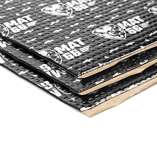 MAT66 ProBlack 80 mil 36 sqft Car Sound Deadening Mat, Butyl Automotive Sound Deadener, Audio Noise Insulation and Dampening MAT66 ProBlack 80 mil 36 sqft Car Sound Deadening Mat, Butyl Automotive Sound Deadener, Audio Noise Insulation and Dampening