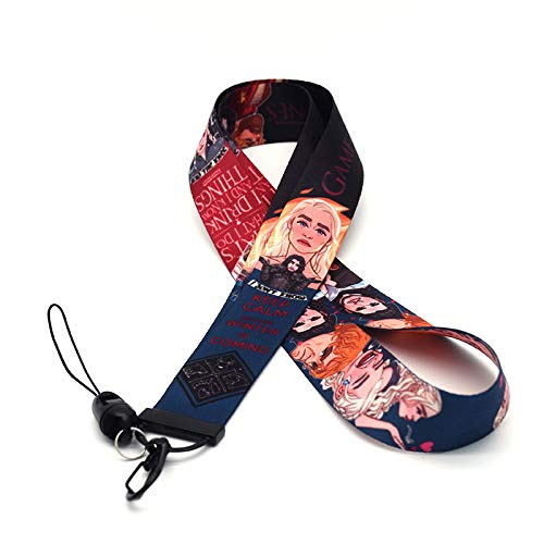 Anime Source GoT Game of Thrones Daenerys Targaryen Character Series Lanyard Keychain ID Badge Holder Mobile Phone Neck Strap
