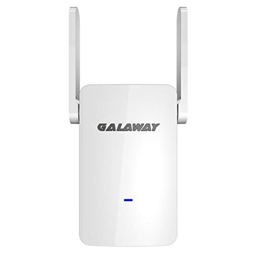 GALAWAY S1200 WiFi Range Extender, 1200Mbps Wireless Extender WiFi Booster Dual External Antennas Amplifier with 2.4GHz & 5GHz Dual Band, Universal Com (White)