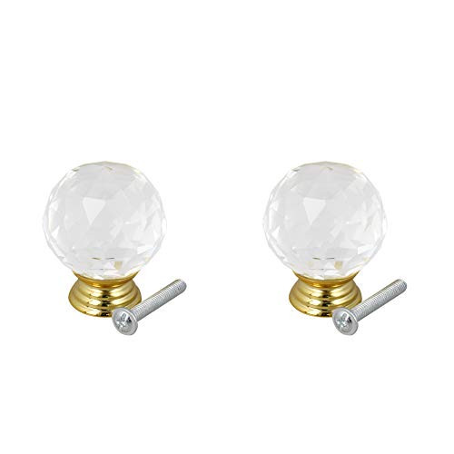 MroMax Pull Knob 30mm Dia Aluminum Alloy Acrylic Glass Cabinet Pulls Drawer Knobs Golden Tone 6Pcs MroMax Pull Knob 30mm Dia Aluminum Alloy Acrylic Glass Cabinet Pulls Drawer Knobs Golden Tone 6Pcs