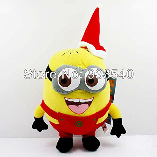 Despicable ME Movie Laughing Red Christmas Plush Toy 10 inch" 25cm Minion with tags,1pcs