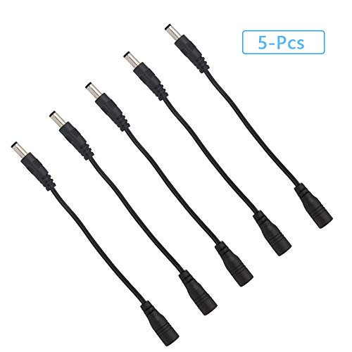 5 Pack DC Power Adapter Converter Plug 4.0mm x 1.7mm Female to 5.5mm x 2.5mm Male Plug DC Adapter Conversion Cable