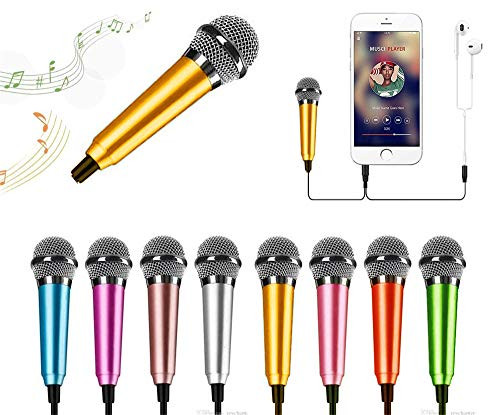 Mini Portable Vocal-Instrument Microphone for Voice Recording Chatting and Singing on Apple Phone Android?Yellow?